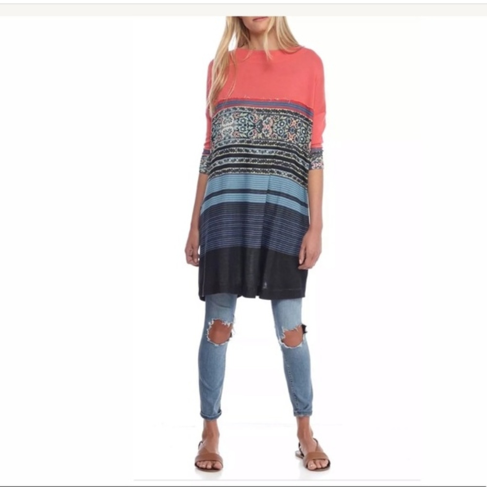 Free People Steppin Out Patterned Dress Top/Dress